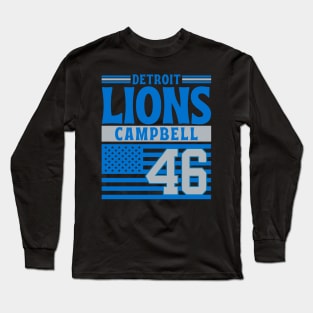 Detroit Lions Campbell 46 American Flag Football Long Sleeve T-Shirt